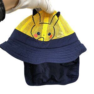 Kids 2T Pokemon Sun Hat Pikachu‎ Swim Hat Nylon Sun Protection Bucket Mesh